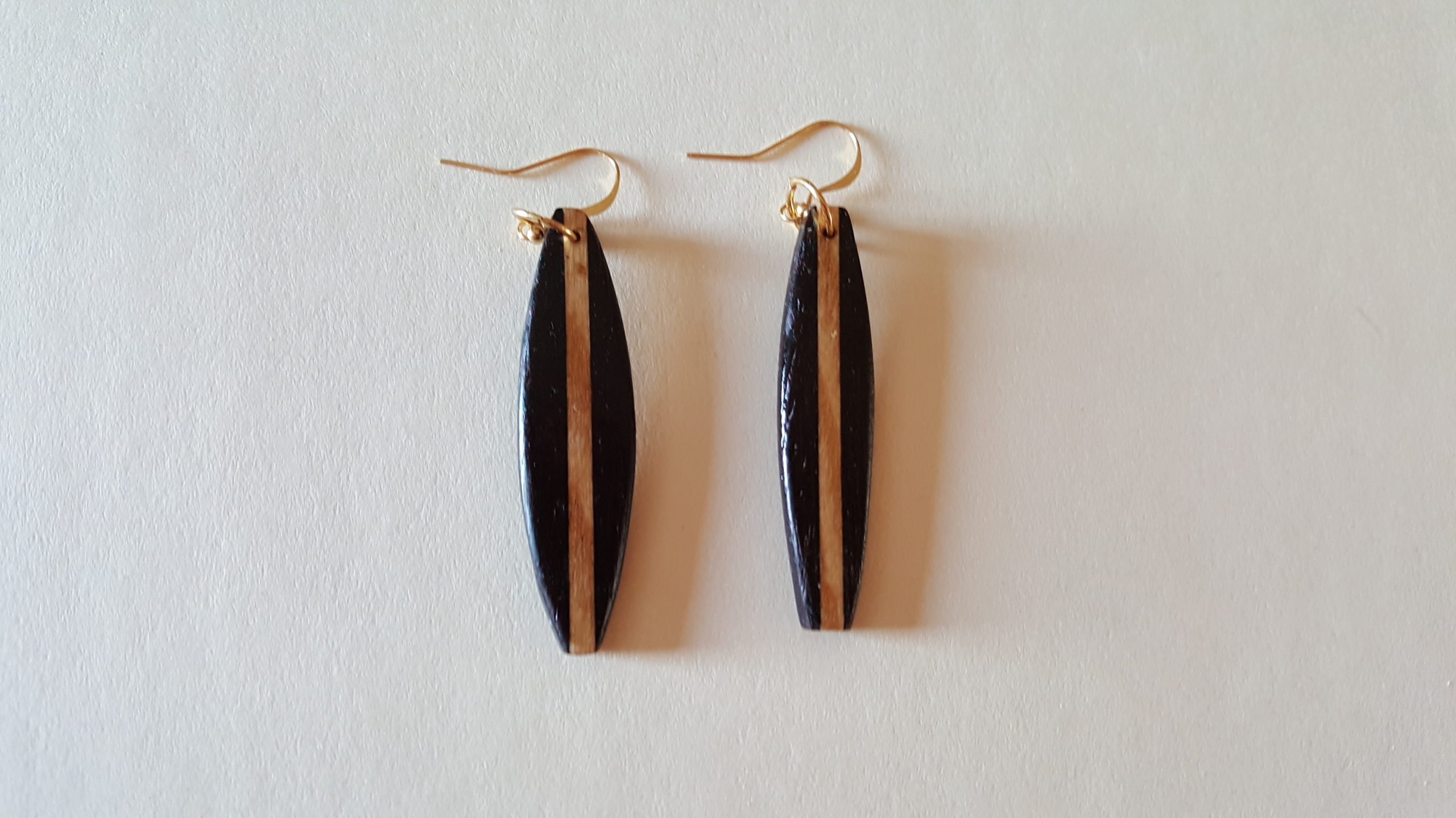 2" Black Wood Earrings (2010) W.S. Woodmasters