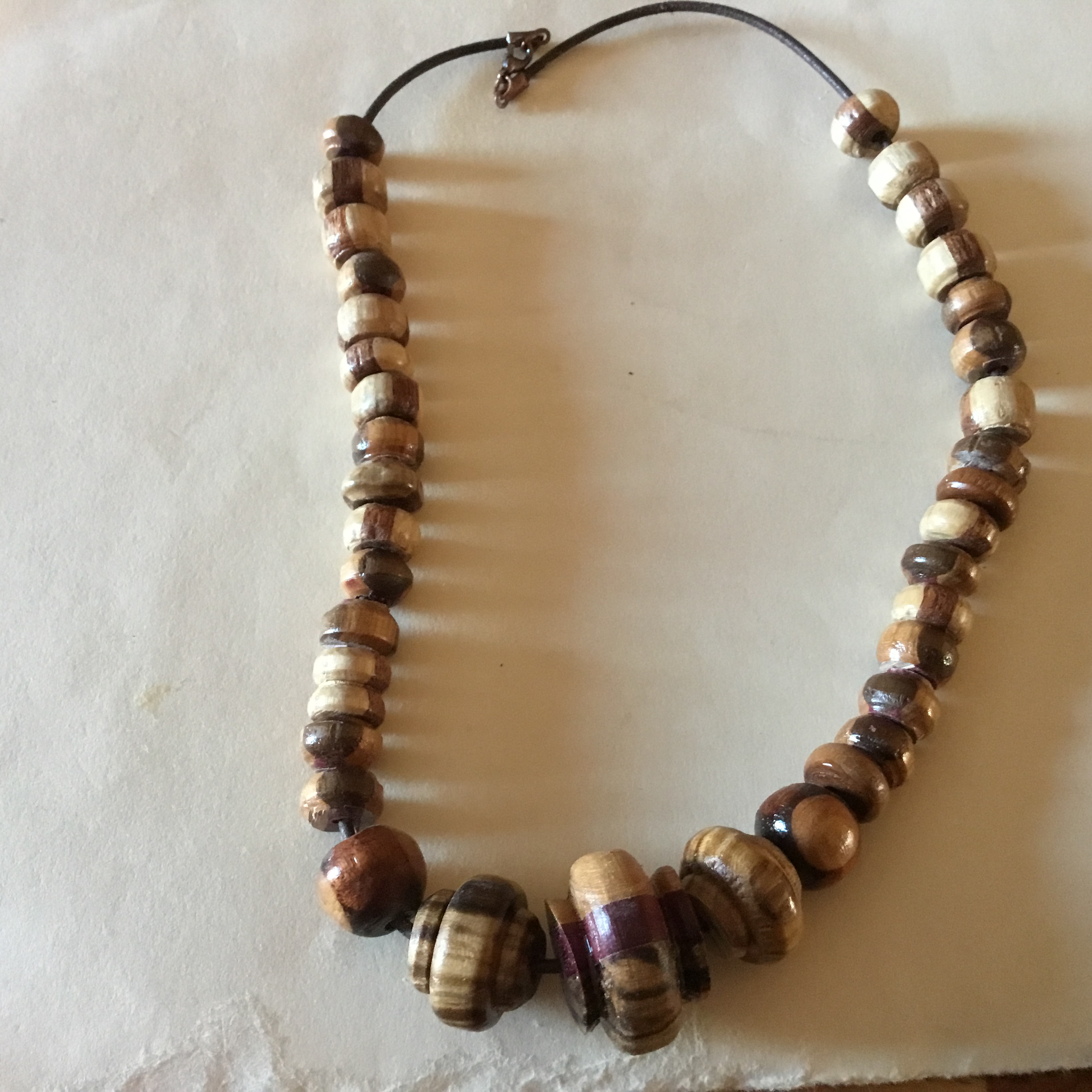 Wood Bead Necklace (20-14) - W.S. Woodmasters
